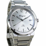 Salvatore Ferragamo F-80 Classic Silver Dial Silver Steel Strap Watch for Men - SFDT02223 Authentic Buy Shop Now