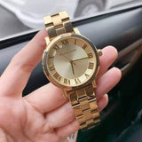 Michael Kors Norie Gold Dial Gold Steel Strap Watch for Women - MK3560 Authentic Buy Shop Now