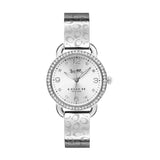 Coach Delancey White Dial Silver Steel Strap Watch for Women - 14502353 Authentic Buy Shop Now