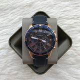 Fossil Grant Sport Chronograph Blue Dial Blue Leather Strap Watch for Men - FS5237 Authentic Buy Shop Now