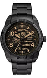 Fossil Bronson Automatic Skeleton Black Dial Black Steel Strap Watch for Men - ME3256 Authentic Buy Shop Now