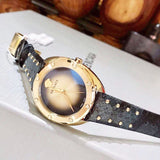 Versace Shadov Gold Dial Green Leather Strap Watch For Women - VEBM01018 Authentic Buy Shop Now