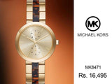 Michael Kors Garner Multifunction Gold Dial Two Tone Steel Strap Watch For Women - MK6471 Authentic Buy Shop Now