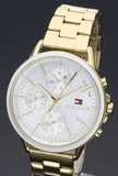Tommy Hilfiger Carly White Dial Gold Steel Strap Watch for Women - 1781786 Authentic Buy Shop Now