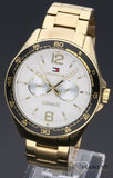Tommy Hilfiger Sport White Dial Gold Steel Strap Watch for Men - 1791365 Authentic Buy Shop Now
