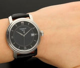 Tissot T Classic Bridgeport Black Dial Black Leather Strap Watch For Women - T097.010.16.058.00 Authentic Buy Shop Now
