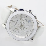 Burberry City Chronograph White Dial White Leather Strap Watch For Women - BU9701 Authentic Buy Shop Now