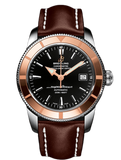 Breitling Superocean Heritage 42mm Rose Gold Chronometer Black Dial Brown Leather Strap Mens Watch - U1732112 Authentic Buy Shop Now