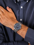 Citizen Eco Drive Chronograph Blue Dial Silver Stainless Steel Watch For Men - CA0690-88L Authentic Buy Shop Now