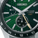 Seiko Presage Sharp Edged Series GMT Green Dial Silver Steel Strap Watch For Men - SPB219J1 Authentic Buy Shop Now