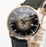 Mido Commander Automatic Black Dial Black Leather Strap Watch For Men - M021.407.36.411.00 Authentic Buy Shop Now