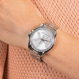Michael Kors Bradshaw Quartz Silver Dial Silver Steel Strap Watch For Women - MK6554 Authentic Buy Shop Now