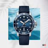 Tissot Seastar 1000 Powermatic 80 Silicium Blue Dial Blue Nylon Strap Watch For Men - T120.407.17.041.01 Authentic Buy Shop Now