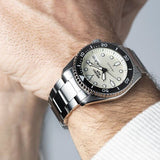 Seiko 5 Sports SKX Automatic Cream Dial Silver Steel Strap Watch For Men - SRPK31K1 Authentic Buy Shop Now