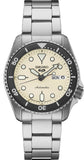 Seiko 5 Sports SKX Automatic Cream Dial Silver Steel Strap Watch For Men - SRPK31K1 Authentic Buy Shop Now