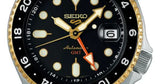 Seiko 5 Sports SKX GMT Automatic Mocha Black Dial Brown Leather Strap Watch For Men - SSK036K1 Authentic Buy Shop Now