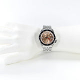 Seiko 5 Sports GMT Thong Sia Limited Edition Brown Dial Silver Steel Strap Watch for Men - SSK043K1 Authentic Buy Shop Now