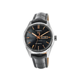 Tag Heuer Carrera Day Date Black Dial Black Leather Strap Watch for Men - WBN2013.FC6503 Authentic Buy Shop Now
