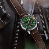 Breitling Top Time B01 Ford Mustang Green Dial Brown Leather Strap Watch for Men - AB01762A1L1X1 Authentic Buy Shop Now