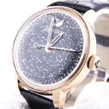 Swarovski Crystalline Hours Black Dial Black Leather Strap Watch for Women - 5295377 Authentic Buy Shop Now
