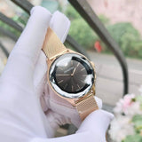 Swarovski Octea Nova Black Dial Rose Gold Mesh Bracelet Watch for Women - 5430424 Authentic Buy Shop Now