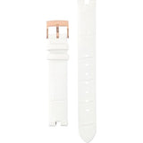 Swarovski Crystal Frost Silver Dial White Leather Strap Watch for Women - 5484070 Authentic Buy Shop Now