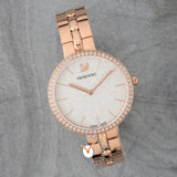 Swarovski Cosmopolitan Diamond Powder Silver Dial Rose Gold Steel Strap Watch for Women - 5517803 Authentic Buy Shop Now
