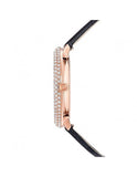 Swarovski Crystal Frost Black Dial Black Leather Strap Watch for Women - 5484058 Authentic Buy Shop Now