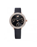Swarovski Crystal Frost Black Dial Black Leather Strap Watch for Women - 5484058 Authentic Buy Shop Now