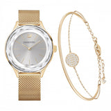 Swarovski Octea Nova Silver Dial Gold Mesh Bracelet Watch for Women - 5430417 Authentic Buy Shop Now