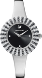 Swarovski Crystal Rose Black Dial Silver Steel Strap Watch for Women - 5484076 Authentic Buy Shop Now