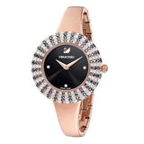 Swarovski Crystal Rose Black Dial Rose Gold Steel Strap Watch for Women - 5484050 Authentic Buy Shop Now