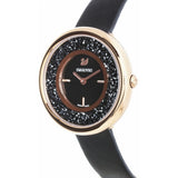 Swarovski Crystalline Pure Black Dial Black Leather Strap Watch for Women - 5275043 Authentic Buy Shop Now