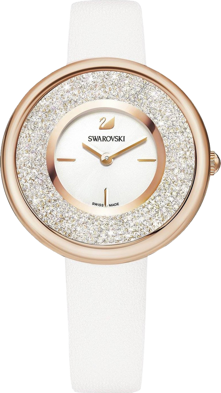 Swarovski Crystalline Pure White Dial White Leather Strap Watch for Women - 5376083 Authentic Buy Shop Now