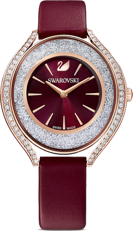 Swarovski Crystalline Aura Red Dial Red Leather Strap Watch for Women - 5558637 Authentic Buy Shop Now