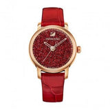 Swarovski Crystalline Hours Red Crystal Dial Red Leather Strap Watch for Women - 5295380 Authentic Buy Shop Now