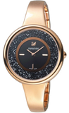 Swarovski Crystalline Pure Black Dial Rose Gold Steel Strap Watch for Women - 5295334 Authentic Buy Shop Now