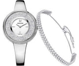 Swarovski Crystalline Pure Silver Dial Silver Steel Strap Watch for Women - 5269256 Authentic Buy Shop Now