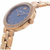 Swarovski Daytime Glittering Blue Dial Rose Gold Steel Strap Watch for Women - 5182277 Authentic Buy Shop Now
