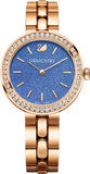 Swarovski Daytime Glittering Blue Dial Rose Gold Steel Strap Watch for Women - 5182277 Authentic Buy Shop Now