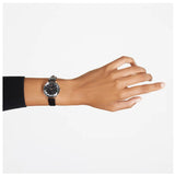Swarovski Octea Nova Black Dial Black Leather Strap Watch for Women - 5650033 Authentic Buy Shop Now