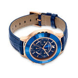 Swarovski Octea Lux Chrono Blue Dial Blue Leather Strap Watch for Women - 5563480 Authentic Buy Shop Now