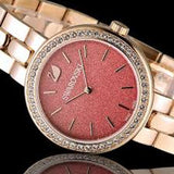 Swarovski Daytime Quartz Coral Dial Rose Gold Steel Strap Watch for Women - 5182250 Authentic Buy Shop Now
