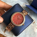 Swarovski Daytime Quartz Coral Dial Rose Gold Steel Strap Watch for Women - 5182250 Authentic Buy Shop Now