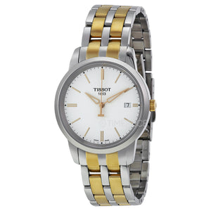 Tissot T Classic Dream White Dial Two Tone Steel Strap Watch for Men - T033.410.22.011.01 Authentic Buy Shop Now