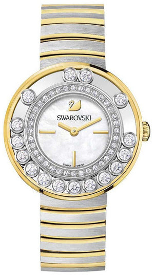 Swarovski Lovely Crystals Mother of Pearl Dial Two Tone Steel Strap Watch for Women - 1187022 Authentic Buy Shop Now