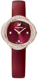 Swarovski Crystal Flower Red Dial Red Leather Strap Watch for Women - 5552780 Authentic Buy Shop Now