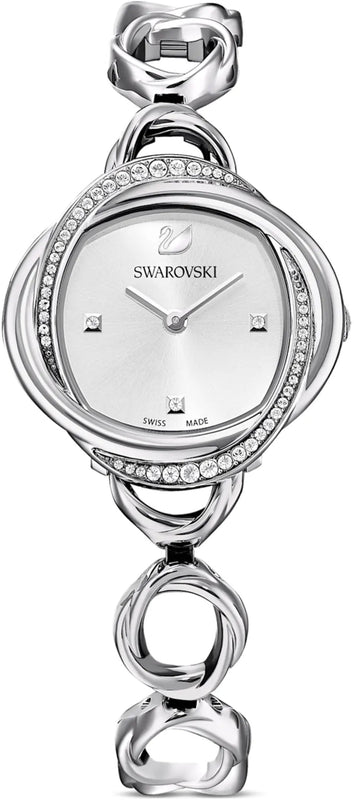 Swarovski Crystal Flower Silver Dial Silver Steel Strap Watch for Women - 5547622 Authentic Buy Shop Now