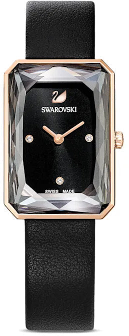 Swarovski Uptown Black Dial Black Leather Strap Watch for Women - 5547710 Authentic Buy Shop Now