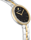 Swarovski Cosmopolitan Black Dial Two Tone Steel Strap Watch for Women - 5644072 Authentic Buy Shop Now